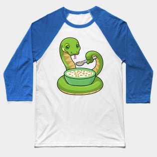 Snake at Eating with Muesli Baseball T-Shirt